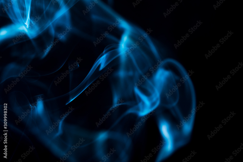 abstract background with blue smoke on black, smoky abstract background