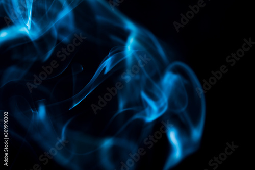 abstract background with blue smoke on black, smoky abstract background