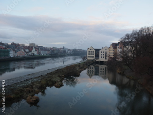 Blick über die Donau in Regensburg