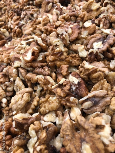 background of walnuts