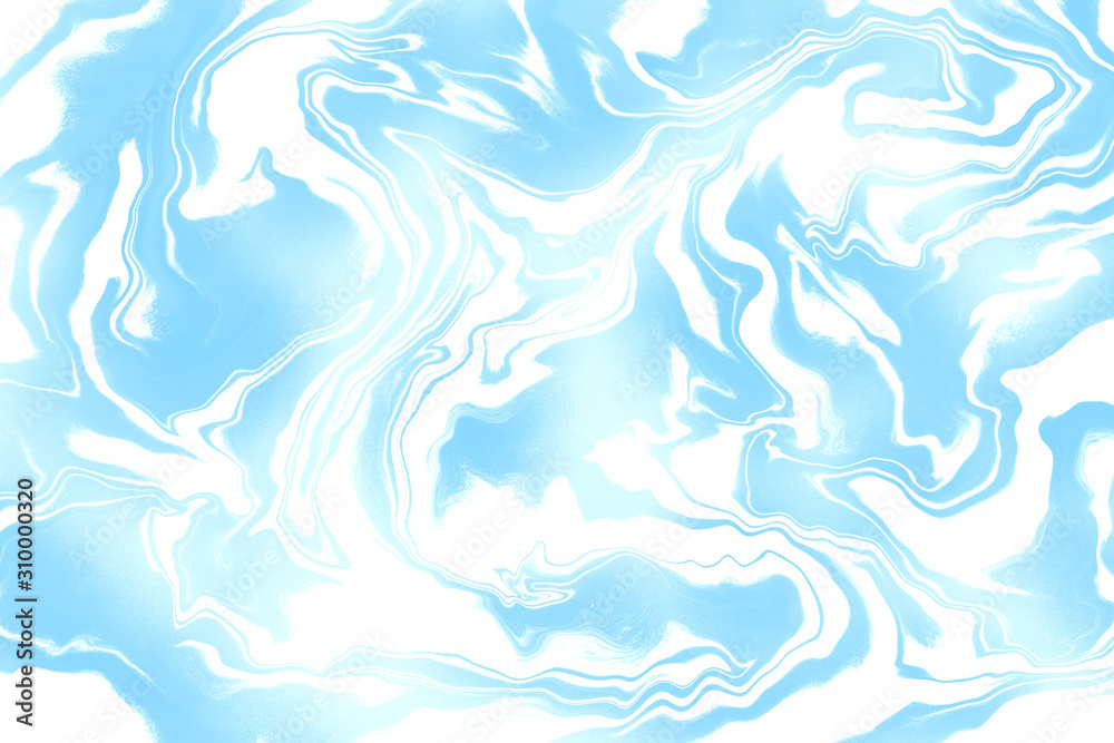 Abstract blue fluid art background. Digital art.