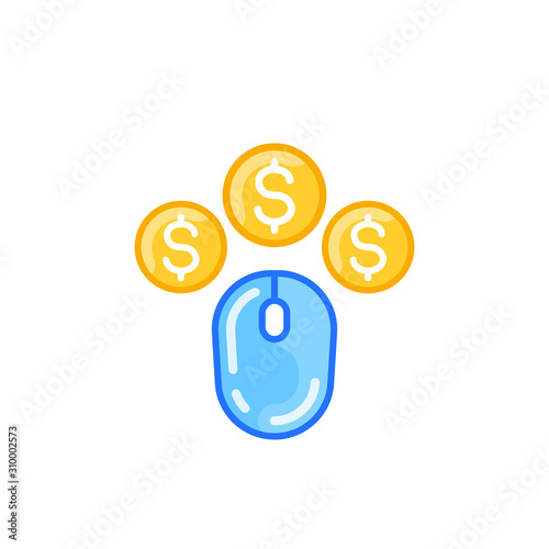 ppc, pay per click, vector icon