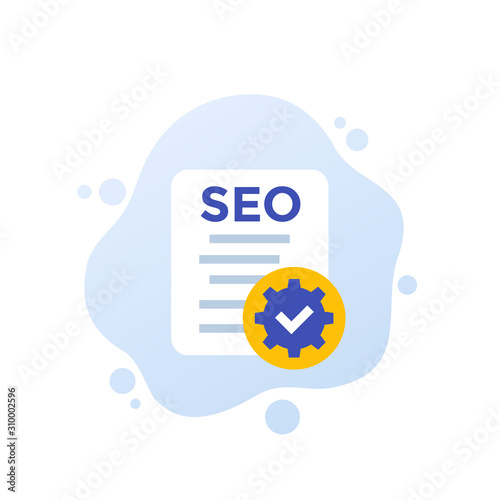seo, search engine optimization icon, flat vector