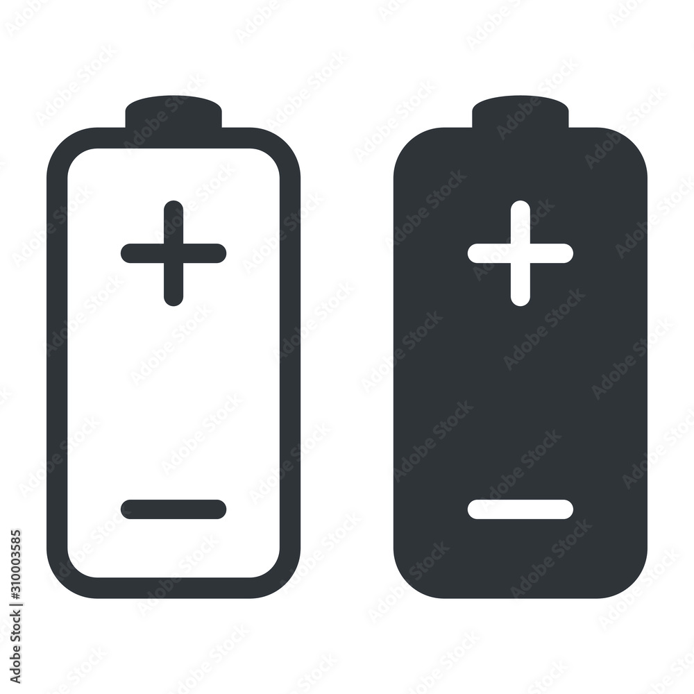 Obraz premium Battery charging icon. Battery icon flat style isolated on background. Battery icon sign symbol for web site and app design.