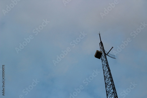 antenna on blue sky