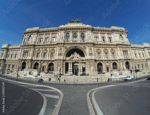 Rome, Italy, April, 2019 - The Supreme Court of Cassation (Italian: Corte Suprema di Cassazione) is the highest court of appeal or court of last resort in Italy. Palace of Justice in Piazza Cavour 