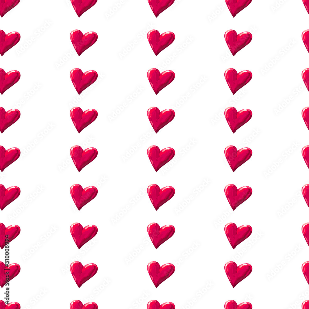 Heart seamless pattern. Valentine's Day background
