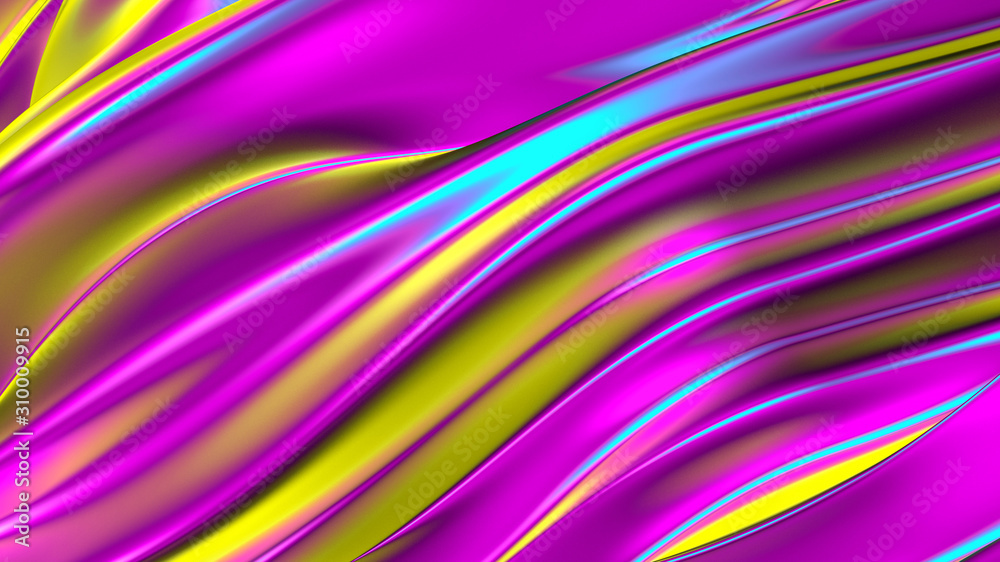 Beautiful luxury elegant backdrop with silk fabric drapery. 3d illustration, 3d rendering.