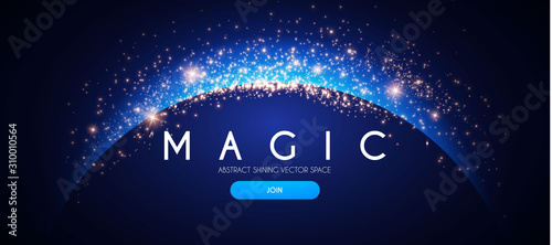 Abstract Shining Background. Elegant magic space. Eclipse.
