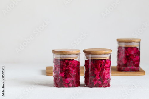 pickled vegetables, beets with cabbage and onions, vegetable salad
