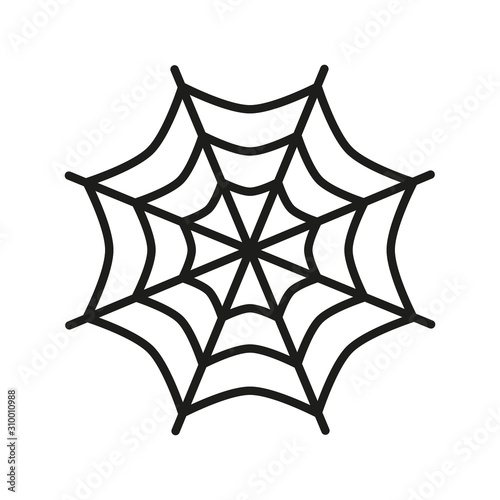 Spider web icon on white background.