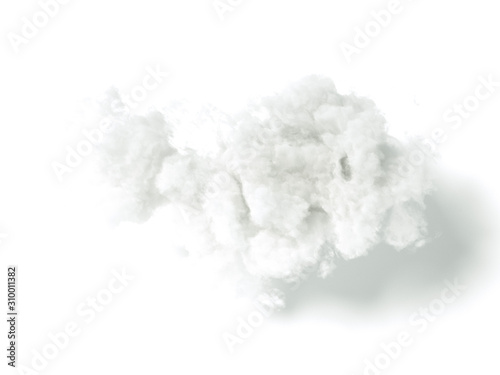 Cloud isolated, steam, smoke. 3d illustration, 3d rendering. © Pierell