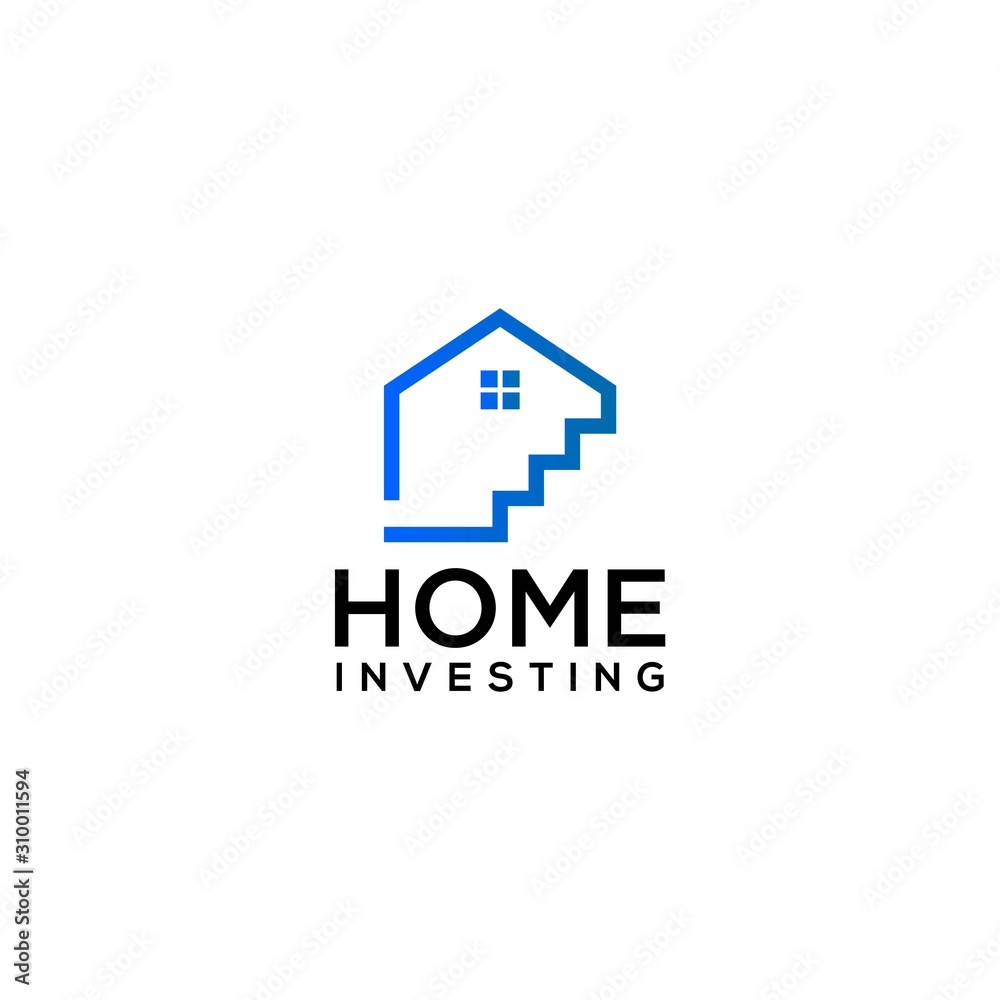 Clean logo design of real estate business - EPS10 - Vector.