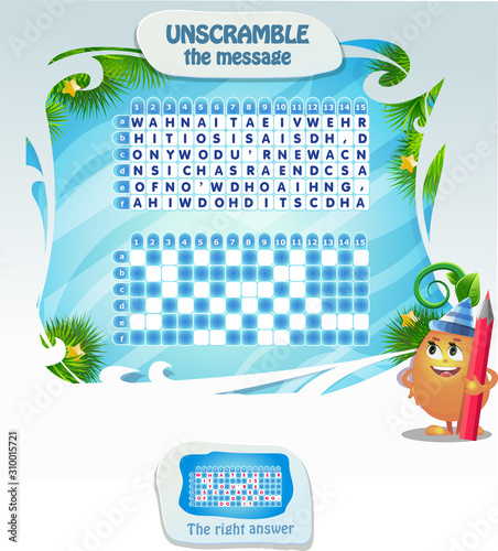 new year unscramble the message