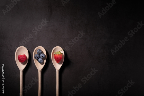 Berry Fruits Wooden Spoons
