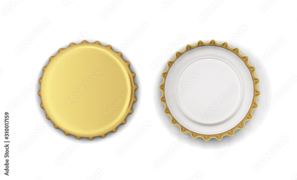 Blank bottle cap mockup Blank bottle cap mockup