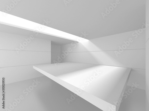 Futuristic White Architecture Design Background