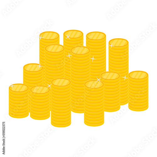 stacks of gold coins