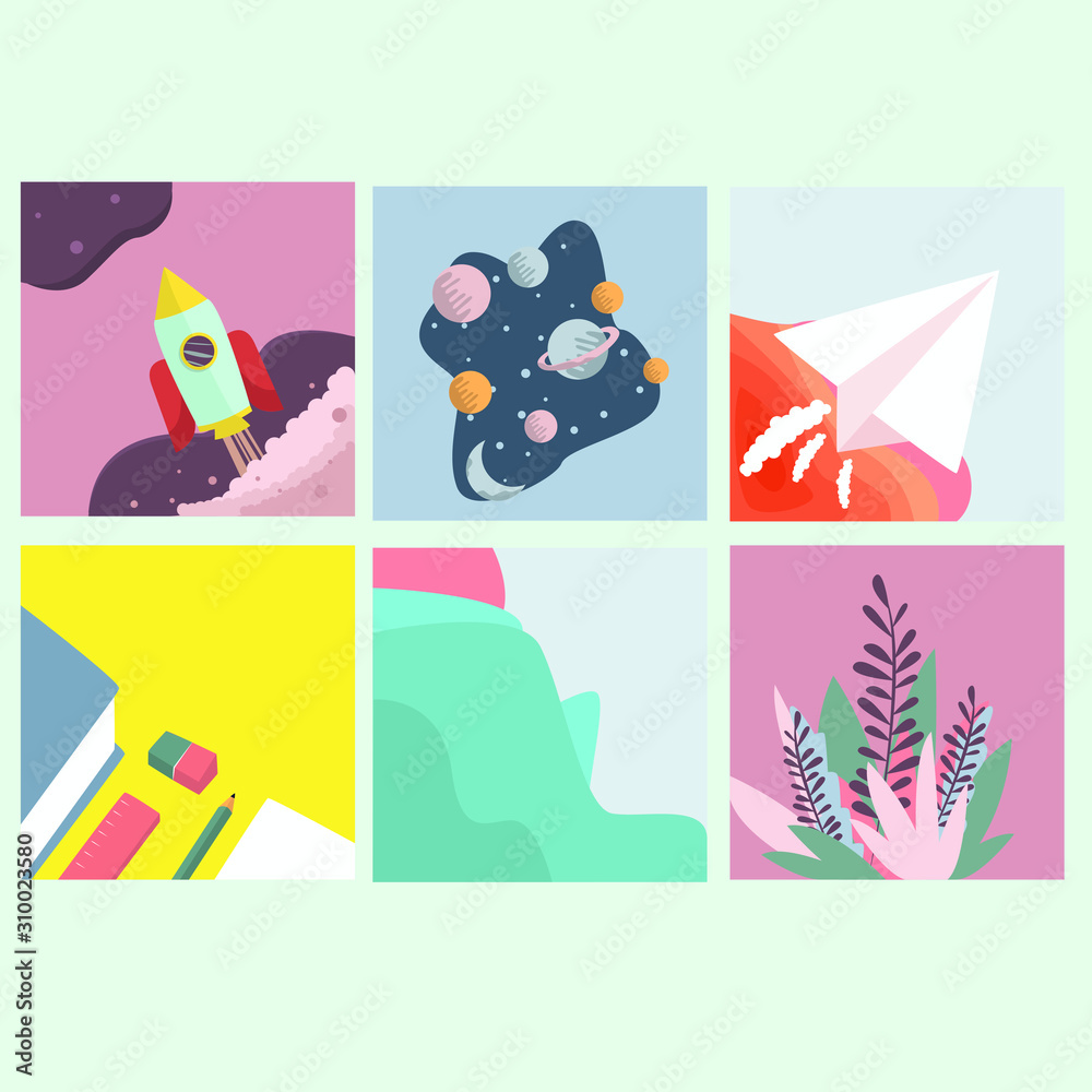 colorful template design illustration. flat design illustration colorful template design illustration. flat design illustration