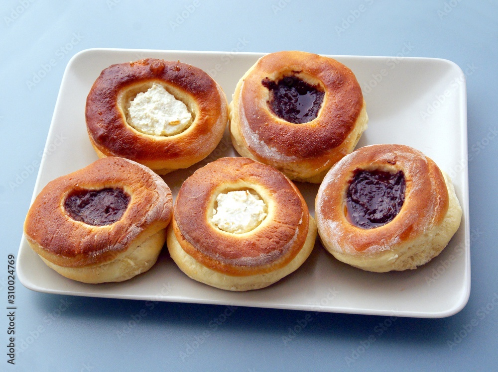 very tasty,sweet rolls with jam and cheese very tasty,sweet rolls with jam and cheese