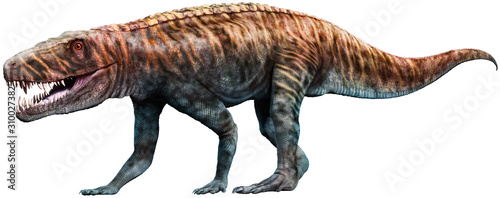 Fotografia Batrachotomus from the Triassic era 3D illustration