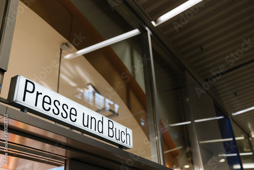 Bookshop at central station, Berlin, Germany