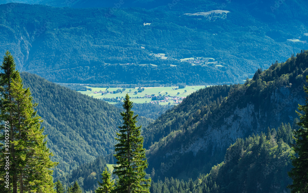 Mountain landscape. Aschau im Chiemgau, Bavaria, Germany