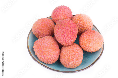 Fresh, ripe lychees