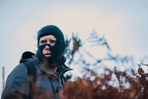 Hunter wearing balaclava photo