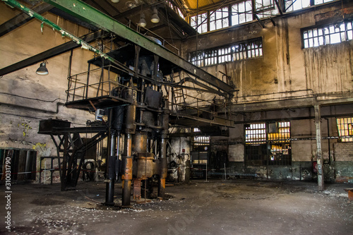 interior of the hall at the Gdańsk shipyard, Poland