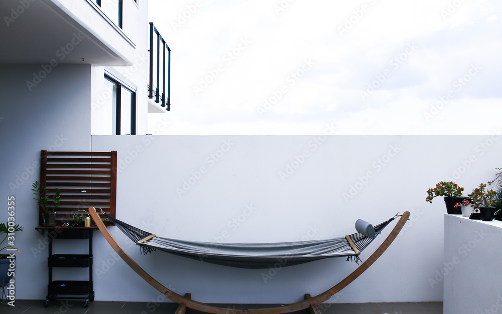 Fototapeta Lazy hammock architectural image