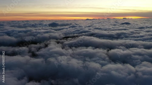 Sunset flying in the clouds 1