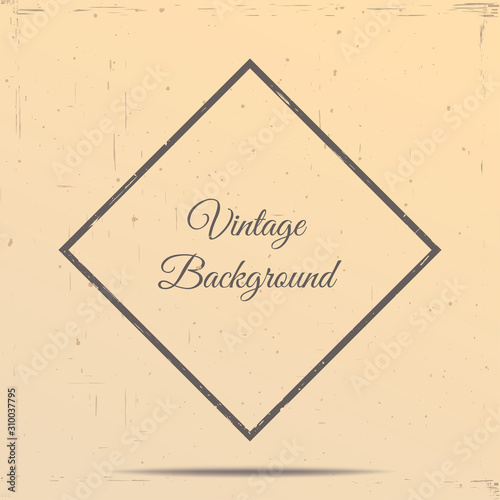 Vector vintage style background. 70s, 80s, 90s retro graphic. Aged paper design. Grain overlay with old photo effect blackouts around the edges. Grungy wallpaper with scratches and copy space for text