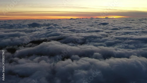 Sunset flying in the clouds 3