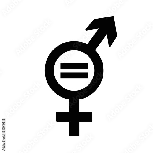 female and male icon symbol equal rights concept vector illustration EPS10