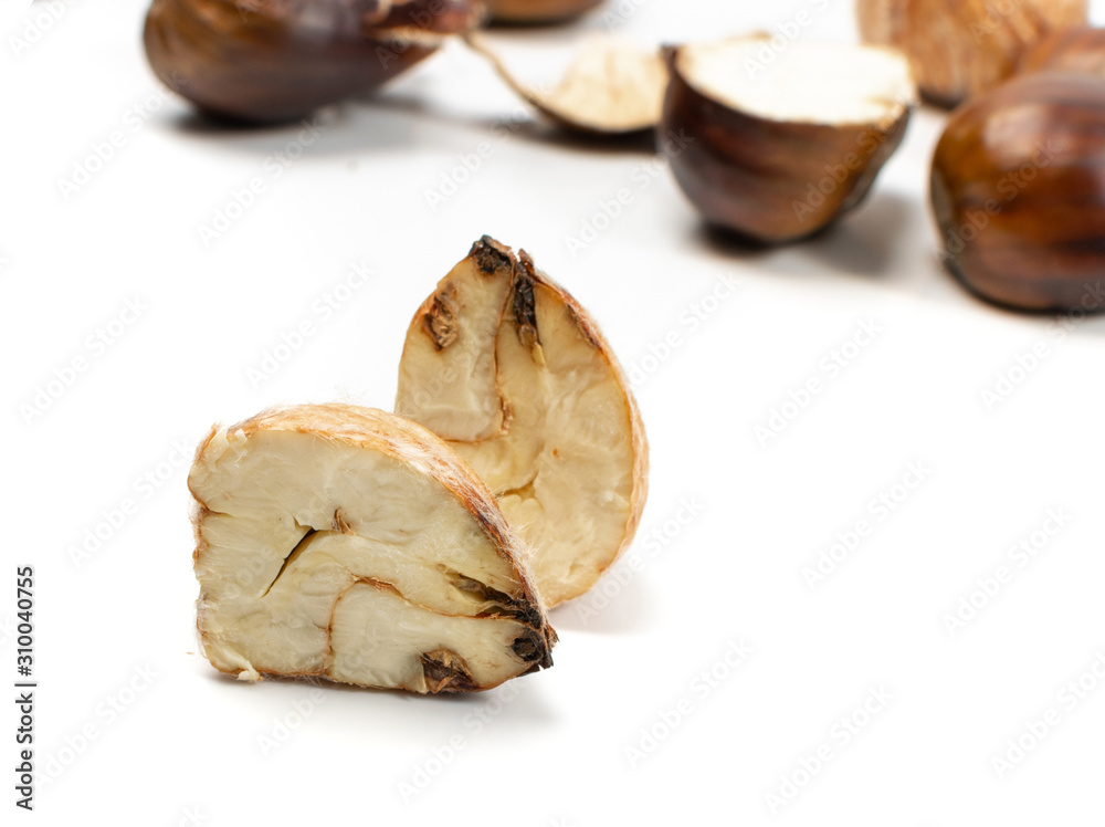 Edible Sweet Chestnuts, Healthy Autumn and Christmas Food Edible Sweet Chestnuts, Healthy Autumn and Christmas Food
