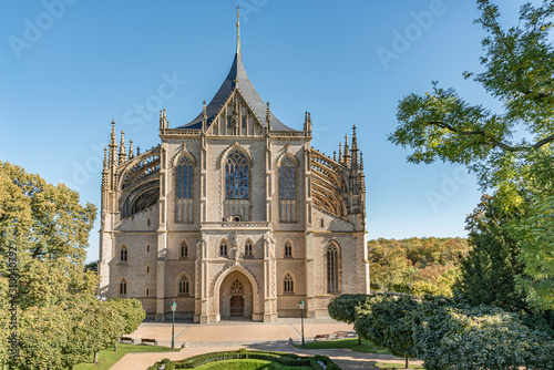 Church of St. Barbara in Kutna Hora, Czech Republic. This is a Roman Catholic church in Kutná Hora in the style of a Cathedral, and is sometimes referred to as the Cathedral of St Barbara.