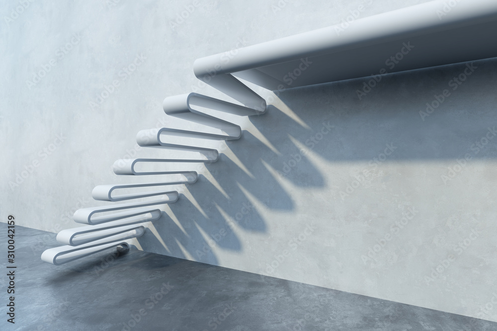 Fototapeta stairs leading upward, 3d rendering