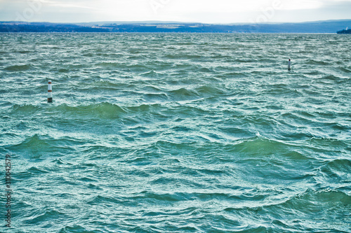 Rough waters on Canandaigua Lake, New York