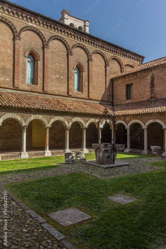 Walking in the old center of Ferrara, Italy Walking in the old center of Ferrara, Italy