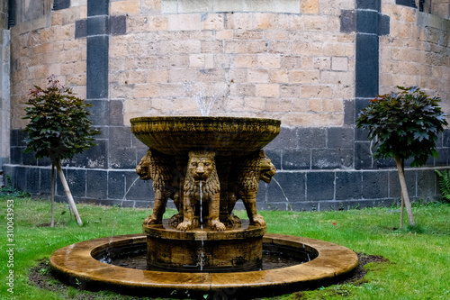Beautiful medieval fountain, Maria Laach Monastery