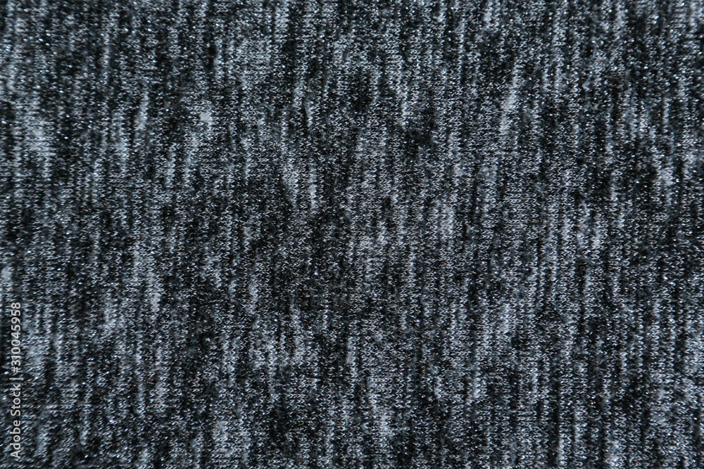 Fototapeta premium Grey cotton fabric background. Close up gray fabric texture background. selective focus top view
