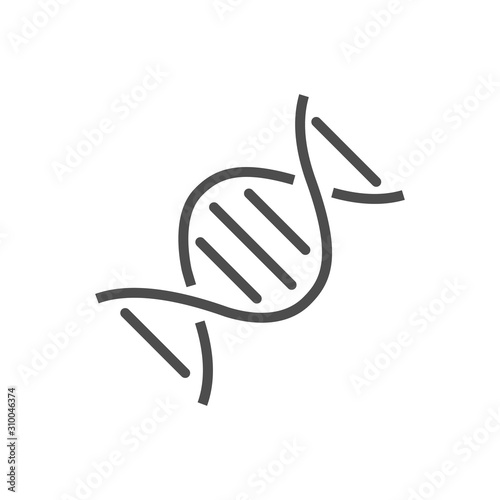 Illustration Pictogram of DNA Symbol Isolated on White Background - Vector