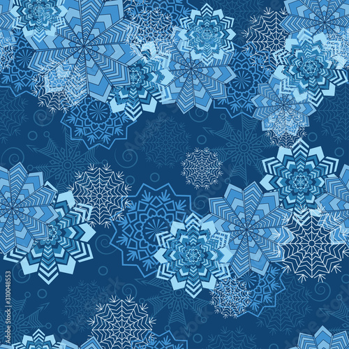 pattern abstract paper snowflake winter