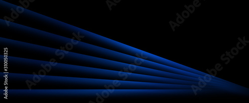 Blue light line shadow dark black luxury background