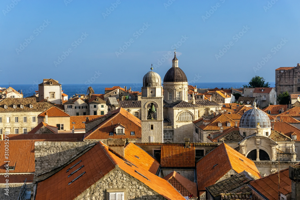 Roofs in Dubrovnik in Croatia