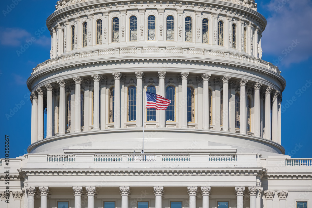 US Capitol Building Closeup in Washington, DC