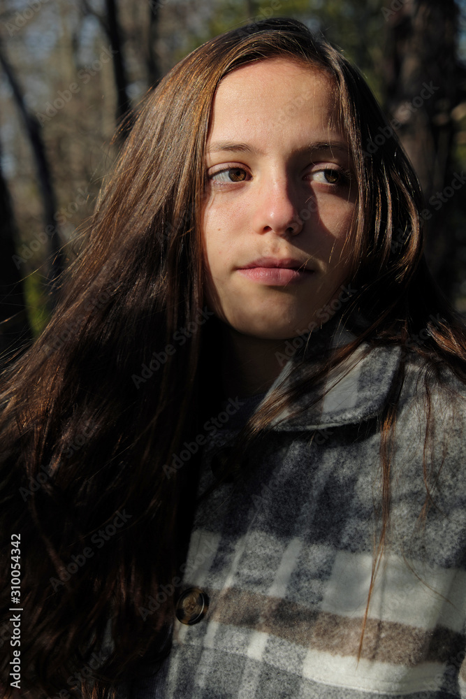 Portrait of teenage girl outdoors Portrait of teenage girl outdoors