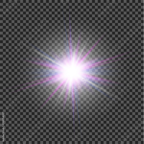 Starlight effect, stars color on transparent background