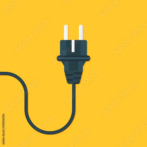 Power outlet flat icon. Vector illustration